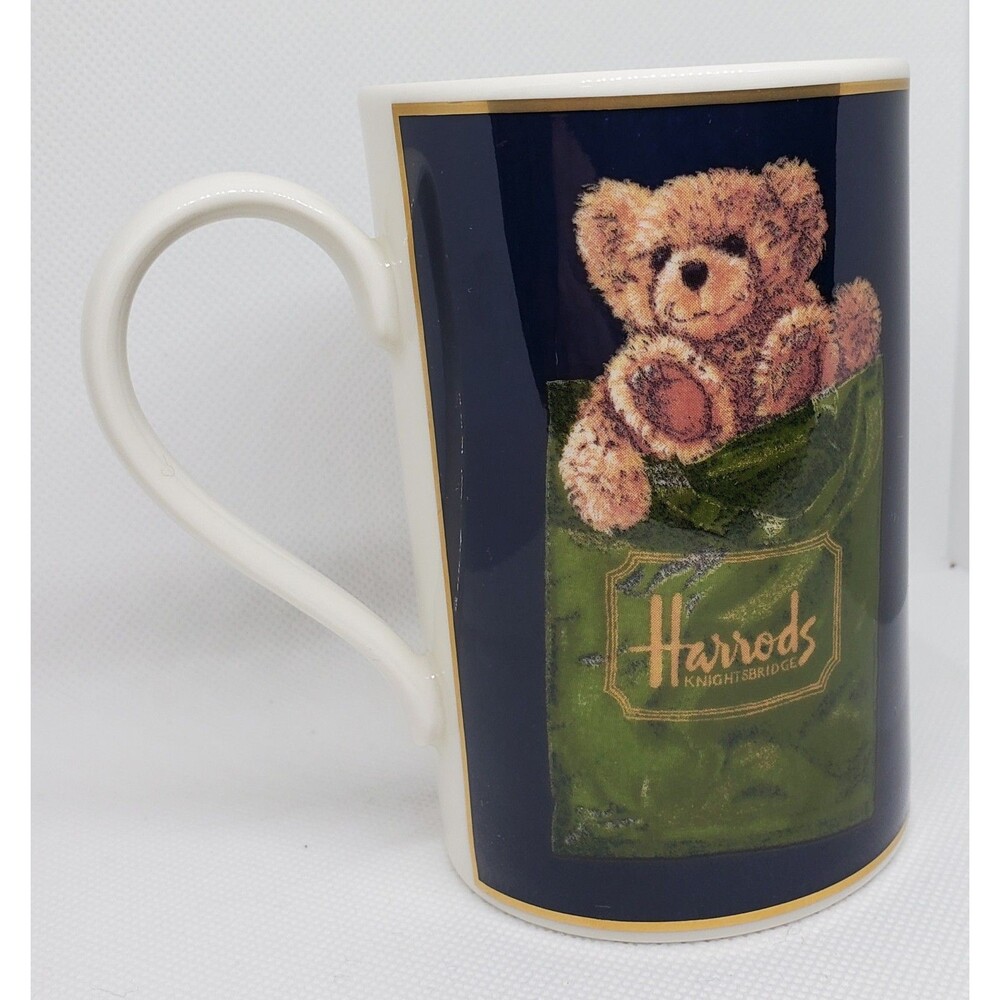 Harrods Knightsbridge Teddy Bear Mug / Cup, Fine Stoneware, Made in Scotland